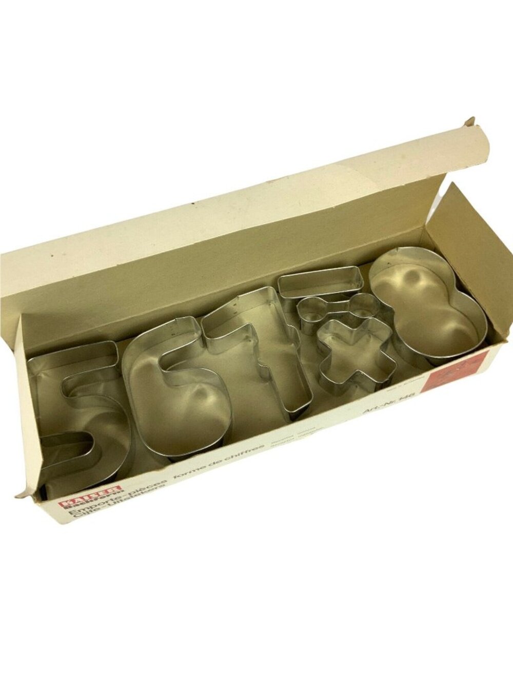Kaiser Zahlenausstecher Number Cookie Cutters Set 1-8 Stainless Steel W Germany